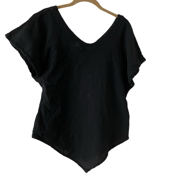 COTTONWAYS 100% Cotton The "Linda" Ruched Cottonways Classic Black Size XS 0 - Picture 5 of 7